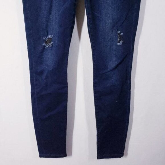 Cabi‎ Curvy Dusk Destructed Skinny Jeans Dark Wash Distressed Denim Jeans sz 2 - Picture 5 of 12